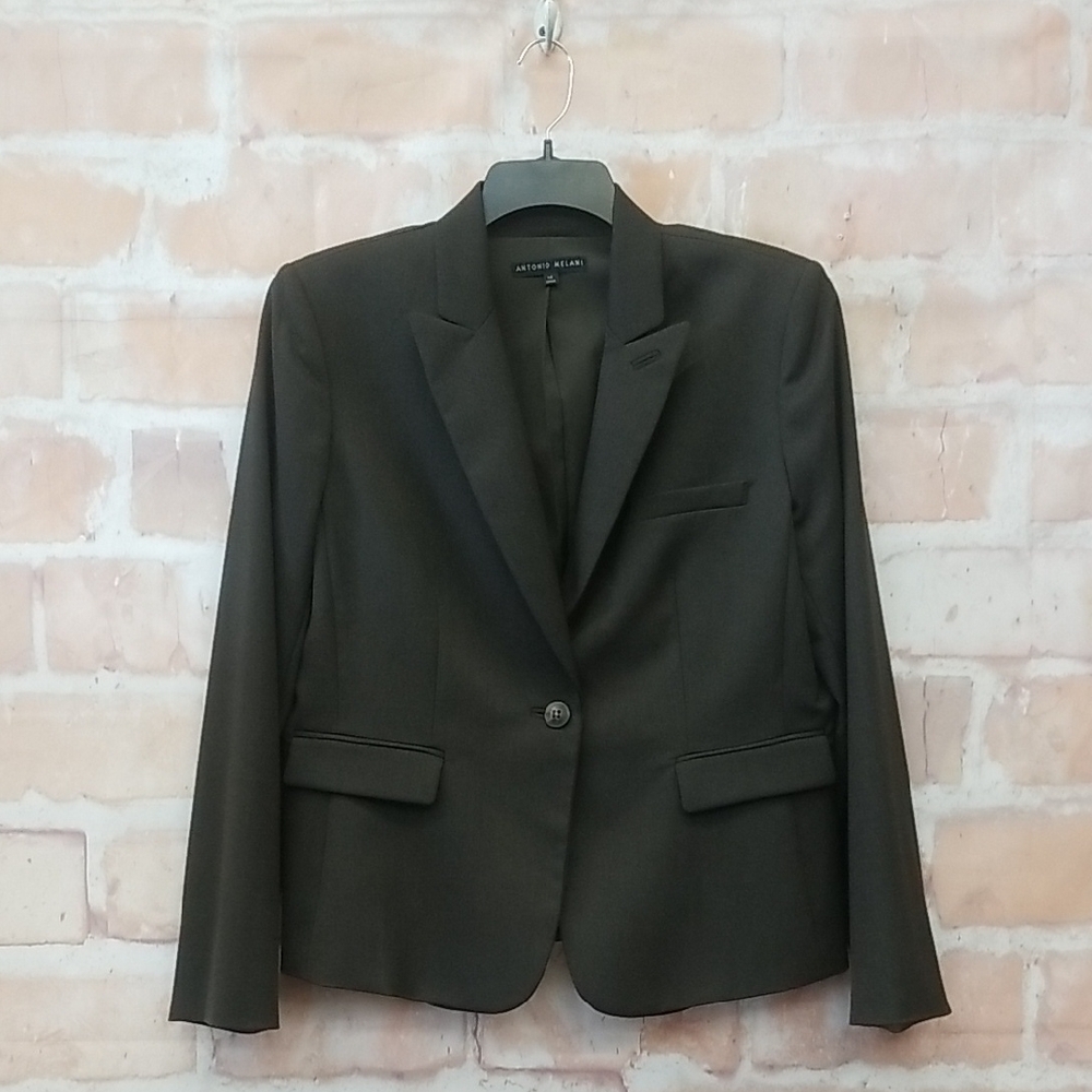 NWT Antonio Melani Size 14 Women's Classic Dk Gray Blazer